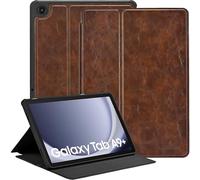 Zinibri Cover per Samsung Galaxy Tab A11+ Plus/A9+ 11", Marrone Scuro | Leggera e Sottile, Tablet Cover Protettive, Multi Angolo Supporto, Auto Svegliati/Sonno, SM-X230/X236/X238/X210/X216/X218