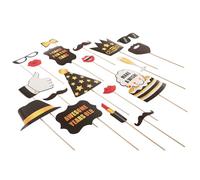 Zink 25 pezzi accessori per Photo Booth per feste di compleanno - 25 accessori multicolori di buon compleanno per adulti e bambini