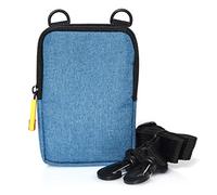 Zink Custodia morbida per fotocamera - Borsa per stampante e stampante a stampa istantanea piccola con tasca per carta fotografica, chiusura a cerniera e tracolla a tracolla - Blu
