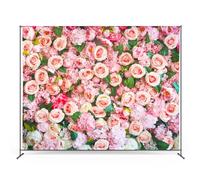 Zink Sfondo fotografico con rose - Sfondo per studio fotografico con rose antirughe 1,3 x 1,8 m per compleanni, matrimoni, addii al nubilato, San Valentino e altro ancora
