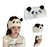 Zinmilin Fascia per il trucco per lavare il viso, fascia per la cura della pelle, fascia per la cura della pelle da donna, fascia per capelli da donna carina panda (bianco)