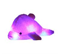 Zinsale 7 Cambi di Colore LED Lighten Giocattolo farcito con i Delfini Cuscino Peluche Luce Notturna (Rosa, 45cm)