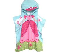 Zinsale Cartone Bambini Telo da Bagno con Cappuccio Telo Mare Poncho in Morbido Cotone Bambini Accappatoio Coperta (Regina, Lunghezza: 60cm)