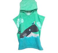 Zinsale Cartone bambini Telo da bagno con cappuccio Telo mare Poncho in morbido cotone Bambini Accappatoio Coperta (Delfino del gabbiano, Lunghezza: 60cm)