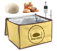 Zinueen Gärbox per lievito madre, contenitore per impasto pizza con coperchio - Scatola pieghevole per lievitazione del pane 30L, temperatura e timer, scatola per impasto pizza con coperchio, teglia