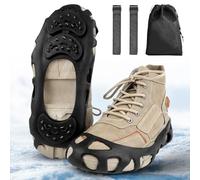 Zinueen Ramponi per scarpe da montagna - 30 picchi, ramponi con grödel, antiscivolo, adatti per escursioni, arrampicata, ecc, per camminate, jogging, arrampicata ed escursioni (L)