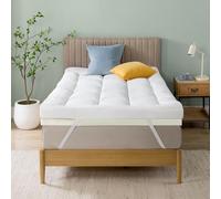 Zinus 4in Pad Mattress Topper, Poliestere, Bianco, 190 x 90 cm