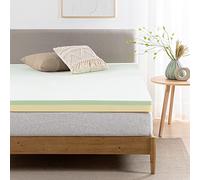 Zinus Coprimaterasso in memory foam al tè verde | 160 x 190 cm | OEKO-TEX | Per materassi, letti e divani