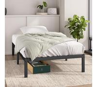 Zinus Elias Letto 100 x 200 cm - Altezza 36 cm con spazio sotto il letto - Telaio in metallo - Nero