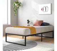 Zinus Lorelai Letto 90x190 cm - Altezza 36 cm con spazio sotto il letto - Telaio letto in piattaforma in metallo - Nero