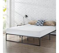 Zinus Lorelai - Letto in metallo, 180 x 200 cm, altezza 31 cm, con vano portaoggetti sotto il letto, struttura per letto con host, colore nero