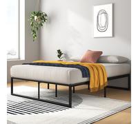 Zinus Lorelai Rete Una Piazza e Mezza 120x190 cm - Struttura Letto con Doghe in Metallo Incluse - Altezza 36 cm con Spazio Sottostante - Facile da Montare - Nero