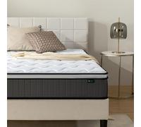 ZINUS Materasso matrimoniale in memory foam a molle insacchettate, 135 x 190 cm, altezza 25 cm, rigidità media, tessuto morbido ipoallergenico e traspirante, sollievo dalla pressione, materasso di