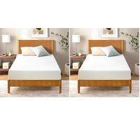 Zinus Materasso Singolo 80x190 cm Memory Foam Infusa Con Tè Verde - Altezza 20 cm - Media Rigidità - Certificato OEKO-TEX - Materasso Ortopedico Ventilato e Anti-Umidità (Confezione da 2)