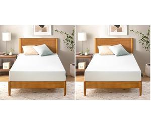 Zinus Materasso Singolo 80x190 cm Memory Foam Infusa Con Tè Verde - Altezza 20 cm - Media Rigidità - Certificato OEKO-TEX - Materasso Ortopedico Ventilato e Anti-Umidità (Confezione da 2)