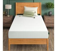 ZINUS Materasso singolo in memory foam, 90 x 190 cm, altezza 20 cm, rigidità media, supporto ortopedico con schiuma confortevole, tè verde, progettato secondo gli standard britannici