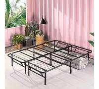 Zinus SmartBase Rete Matrimoniale 160x190 cm - Altezza 35,5 cm - Rete Letto Pieghevole in Metallo - Ottimo per Ospiti con Spazio Sottostante - Facile da Montare - Nero