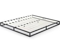 Zinus Struttura letto con piattaforma in metallo 15 cm Joseph Rete | Supporto a doghe in legno | Conservazione sotto il letto | 180 x 200 cm | Nero