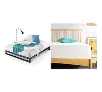 Zinus Trisha 18 cm Telaio del letto con piattaforma in metallo + Green Tea Essential Materasso in memory foam