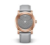 ZINVO Blade Essence Automatico Acciaio Oro Grigio Pelle Orologio Donna