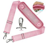 ZINZ 78" Tracolla per Borsa Universale, Ampia Tracolla con Cuscino Fisso Ultra Spesso e Fibbie a Doppio Bilanciamento per Borsa da Viaggio, Borse Sportive, Borsa per Laptop, Borsa a Tracolla -Rosa
