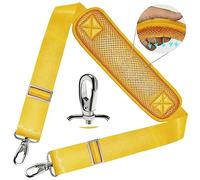 ZINZ 78" Tracolla per Borsa Universale, Ampia Tracolla con Cuscino Fisso Ultra Spesso e Fibbie a Doppio Bilanciamento per Borsa da Viaggio, Borse Sportive, Borsa per Laptop, Borsa a Tracolla -Giallo