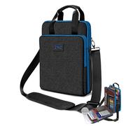 ZINZ Borsa a Spalla per Laptop 12,3-13 Custodia, Borsa Espandibile con Scomparto per Oggetti di Valore, compatibile con MacBook Neo/Air/Pro 13", iPad 12,9"/13"/11", Bordo Nero-Blu