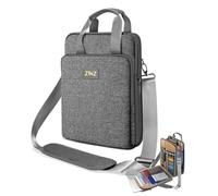 ZINZ Borsa a Spalla per Laptop 12,3-13 Custodia, Borsa Espandibile con Scomparto per Oggetti di Valore, compatibile con MacBook Neo/Air/Pro 13", iPad 12,9"/13"/11", Grigio