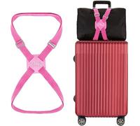 ZINZ Cinghia per Valigia, Cintura Elastica Regolabile per Valigia per Viaggiare più Facilmente，Rosa