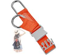 ZINZ Cinghie Bagagli, Cinghia da Viaggio Elastica con Due Ganci ad Anello e Fibbia, Cinghie per Valigie Cinture Accessori da Viaggio, Rende Le Mani Libere,Arancia/US