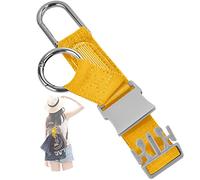 ZINZ Cinghie Bagagli, Cinghia da Viaggio Elastica con Due Ganci ad Anello e Fibbia, Cinghie per Valigie Cinture Accessori da Viaggio, Rende Le Mani Libere,Giallo/US