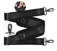 ZINZ da 76 pollici Tracolla universale imbottita fissa ultra spessa,con cuscino traspirante e doppie fibbie regolabili bilanciate per borsa per laptop Borsa a tracolla ecc,Nero