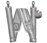 ZINZ Tracolla da 79", CJPcino Fisso Extra Spesso e Cinturino di Ricambio Universale a Doppi Bilanciamento con Ganci Girevoli in Metallo (200cm,Argento grigio)