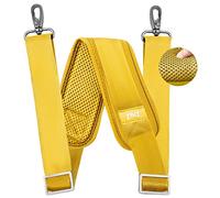 ZINZ Tracolla da 79", Cuscino Fisso Extra Spesso e Cinturino di Ricambio Universale a Doppi Bilanciamento con Ganci Girevoli in Metallo (200cm,Giallo)