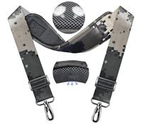 ZINZ Tracolla Universale da 79.5" con Imbottitura Fissa Traspirante Ultra Spessa Tracolla Regolabile per carichi Pesanti per Borsa per Laptop Borsa a Tracolla Borsa da Palestra,Grigio Mimetico