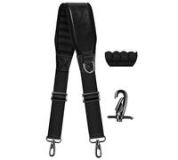 ZINZ Tracolla Universale da 79" con Imbottitura Spessa in Neoprene, Tracolla Fissa con Doppie Fibbie Regolabili e Ganci Girevoli in Metallo，Nero