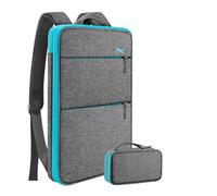 ZINZ Zaino da Viaggio per Laptop con Custodia Piccola per Notebook 15-16 pollici, Borsa Sottile ed Espandibile per Università, Lavoro e Pendolarismo (Unisex),Grigio chiaro-Blu