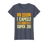 Zio Capelli Non Servono I Capelli per Essere Un Super Zio Maglietta, Donna, Pervinca, XL