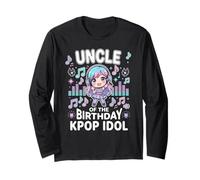 Zio del Compleanno KPOP Idol Chibi Girls K Pop Theme Maglia a Manica