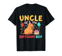 Zio Del Compleanno Ragazzo Carino Capybara Bambini Bday Famiglia Maglietta
