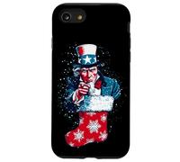 Zio festivo in calzino per gli amanti del ripieno e dei calzini Custodia per iPhone SE (2020) / 7/8