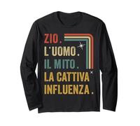 Zio I'uomo Il Mito La Cattiva Influenza Famiglia Fratelllo Maglia a Manica