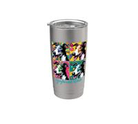 Zio levriero stile pop art Bicchiere termico in acciaio inox doppia parete