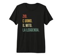 Zio l'Uomo Il Mito la Leggenda Dono per Lo Zio Maglietta Premium