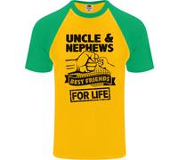 Zio & Nipoti Best Friends Giorno Divertente DA UOMO S/S Baseball T-Shirt