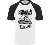 Zio & Nipoti Best Friends Giorno Divertente DA UOMO S/S Baseball T-Shirt