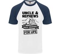 Zio & Nipoti Best Friends Giorno Divertente DA UOMO S/S Baseball T-Shirt