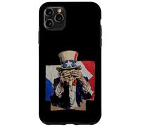 Zio Sam che si copre il viso in vergogna collage caos politico Custodia per iPhone 11 Pro Max