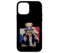 Zio Sam che si copre il viso in vergogna collage caos politico Custodia per iPhone 12 mini