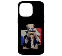 Zio Sam che si copre il viso in vergogna collage caos politico Custodia per iPhone 14 Pro Max